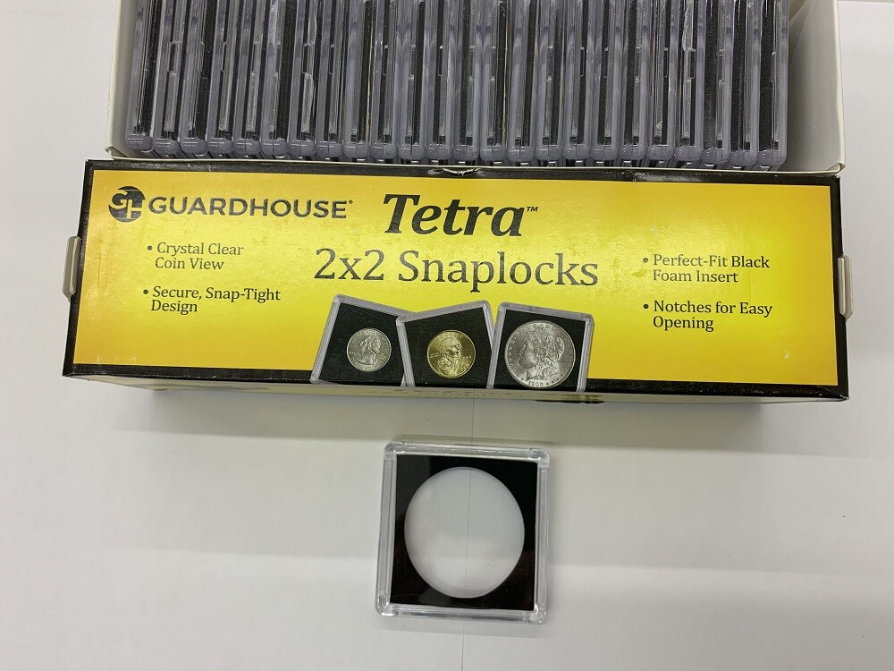 Guardhouse 2x2 Large Dollar Coin Holders - 10 Snaplock Tetra Cases Per Box