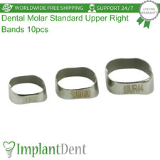 Dental Molar Standard Upper Right Bands 10pcs Stainless Steel Braces Span Ortho