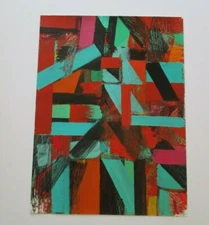 IRVING HAYNES PAINTING AMERICAN EXPRESSIONIST CUBISM ABSTRACT GEOMETRIC MAINE