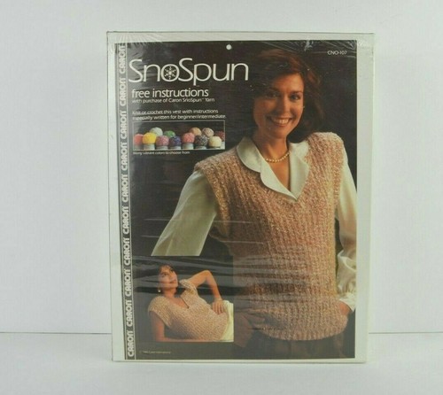 Vintage 80s SnoSpun Sweater Crochet Kit 