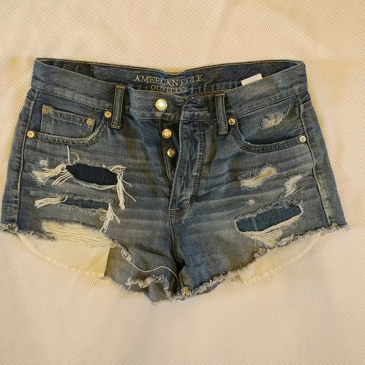 American Eagle Vintage Hi Rise Festival Shorts Button Fly Women s Size 8 EUC