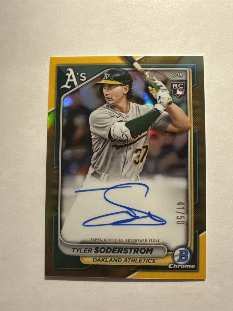 2024 Bowman Chrome Tyler Soderstrom Rookie Gold Parallel /50 #15  
