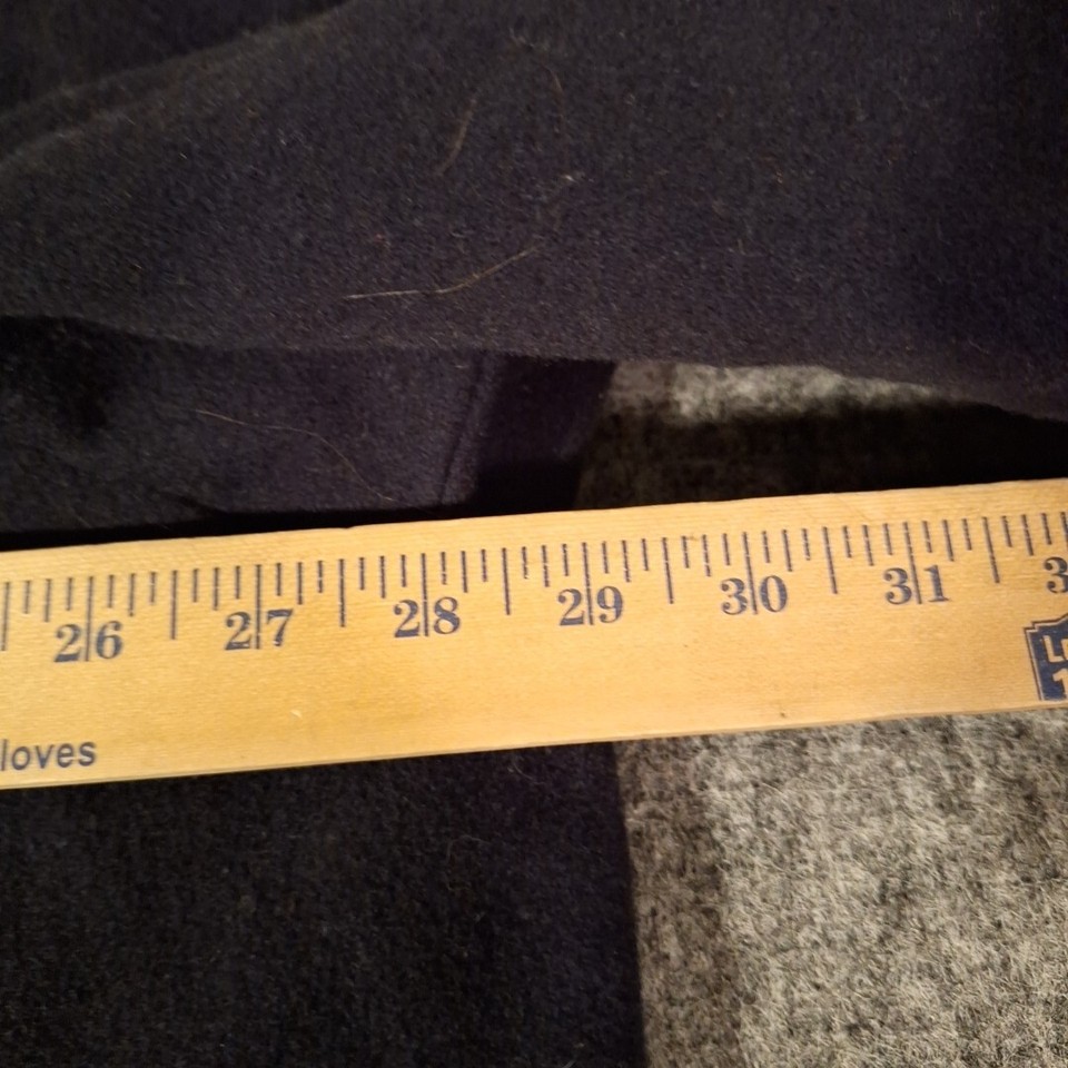 VINTAGE LL Bean Jacket Mens 2XL XXL Tall Blue Hooded Wool Plaid Lined