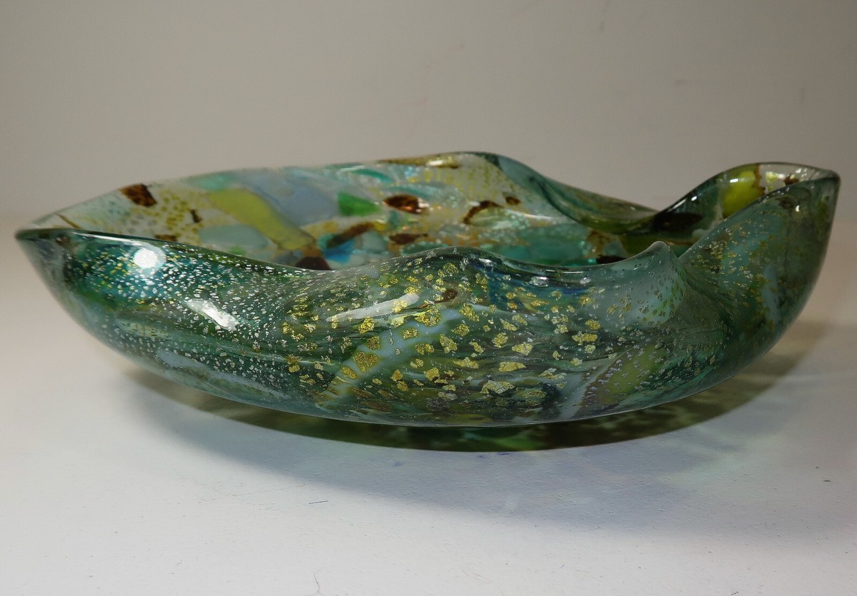 MCM Murano Bizantino Art Glass - Tutti Frutti - Aventurine - Bowl