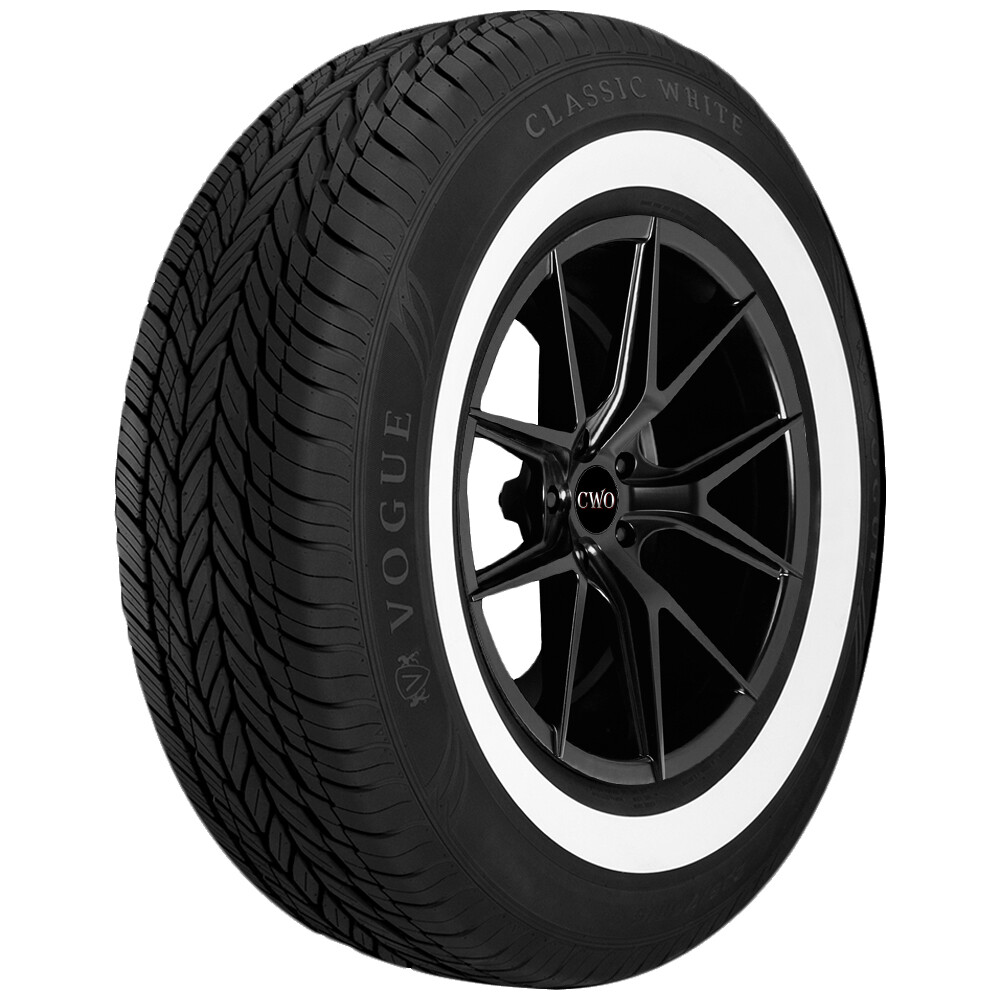 (QTY 4) 235/75R15 Vogue Classic Radial 109T SL White Wall Tires
