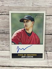 2007 Bowman Heritage Signs of Greatness #SGJL Jeff Locke AUTOGRAPH