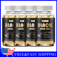 120 Black Seed Oil Capsules- 100 Pure Organic Cold Pressed Cumin Nigella Sativa
