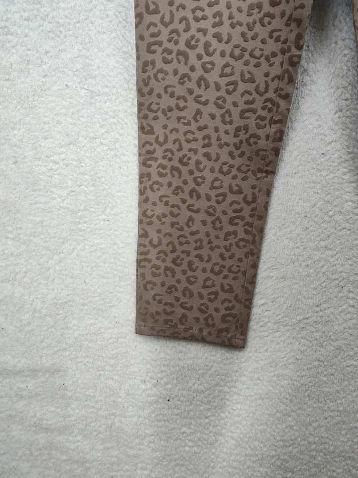 Leggings femininas Isaac Mizrahi Live estampa marrom 10T mistura de algodão ajuste no tornozelo - Imagem 4 de 4