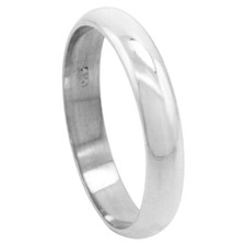4mm Sterling Silver 925 Ring Classic Domed Band/ Gift box / Ship from USA