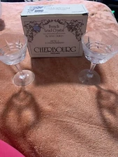 Cherbourg 2 Champagne/Sherbet French Lead Crystal by W.M. Dalton