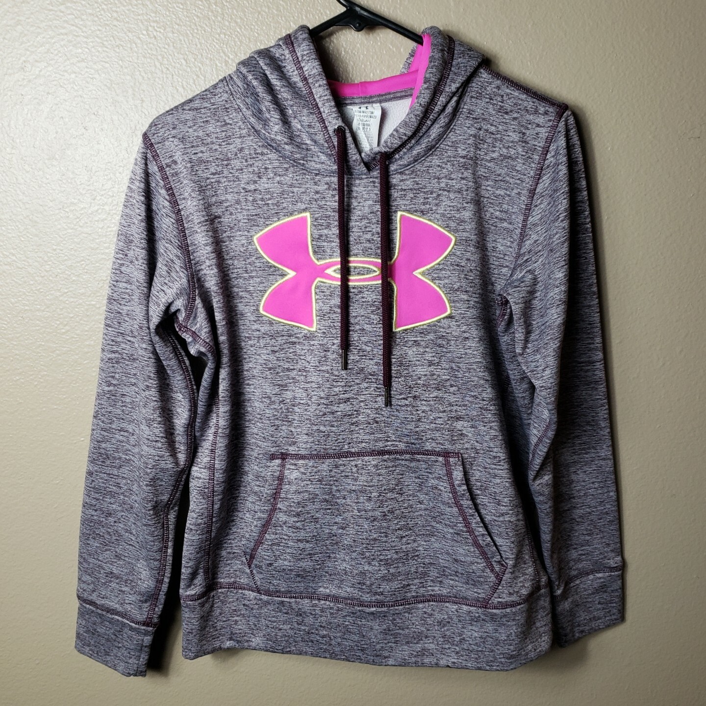 Under Armour Womenu0026#039;s Cold Gear Space Dye Purple Pink Logo Hoodie-Size  S | eBay