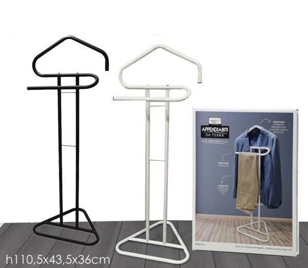 SONGMICS Attaccapanni Appendiabiti Appendino Da Terra Nero - Foto 10