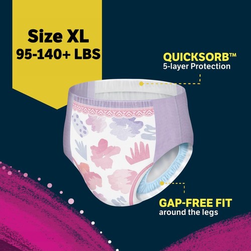 Goodnites Girls Nighttime Bedwetting Underwear X Large 3 Packs of 21 - Picture 3 of 7