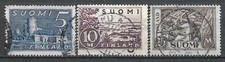 1930 Finland Set of 3 Used Stamps (Scott# 177-179) CV $5.15