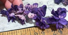 vintage mini lilacs cotton flowers stems 1pc made in Japan purple shaded