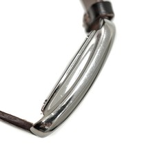 Hermes CC1.910 Cape Cod Chronograph Silver Brown Leather Watch Ladies Size 32mm 19