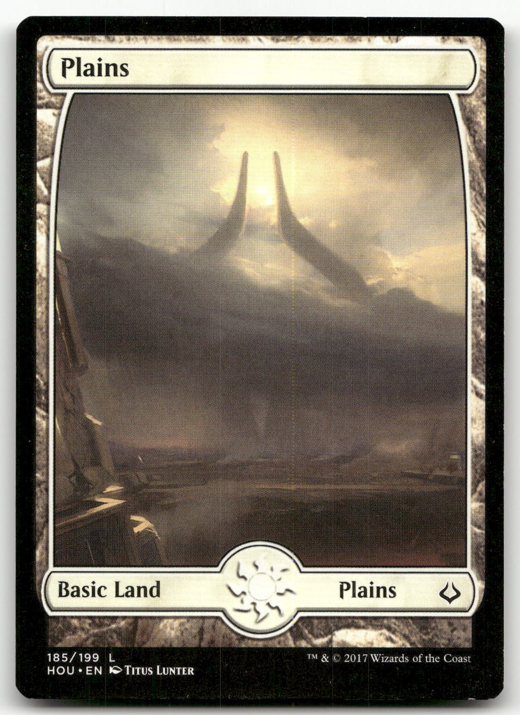 Plains (185) - Full Art #185 (LP) Hour of Devastation HOU Magic MTG