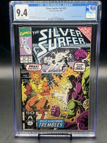 Silver Surfer #52 (Marvel Comics Early August 1991) CGC Graded 9.4 White Pages