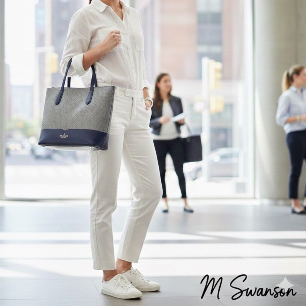 Kate Spade Lola Joely Glitter Tote Bag Large in Dusk Navy in GUC