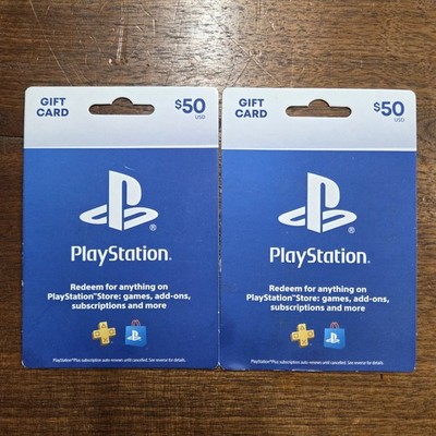 PlayStation Store Gift Card [Physical Card] $50 Each $100 Total 