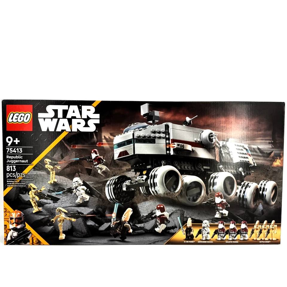 LEGO Star Wars 75413 Republic Juggernaut Tank Set – AV-7 Clone Wars NEW SEALED - Image 3 of 4