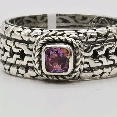SARDA Sterling Silber 925 Ring Cocktail Mystic Topas Größe 8