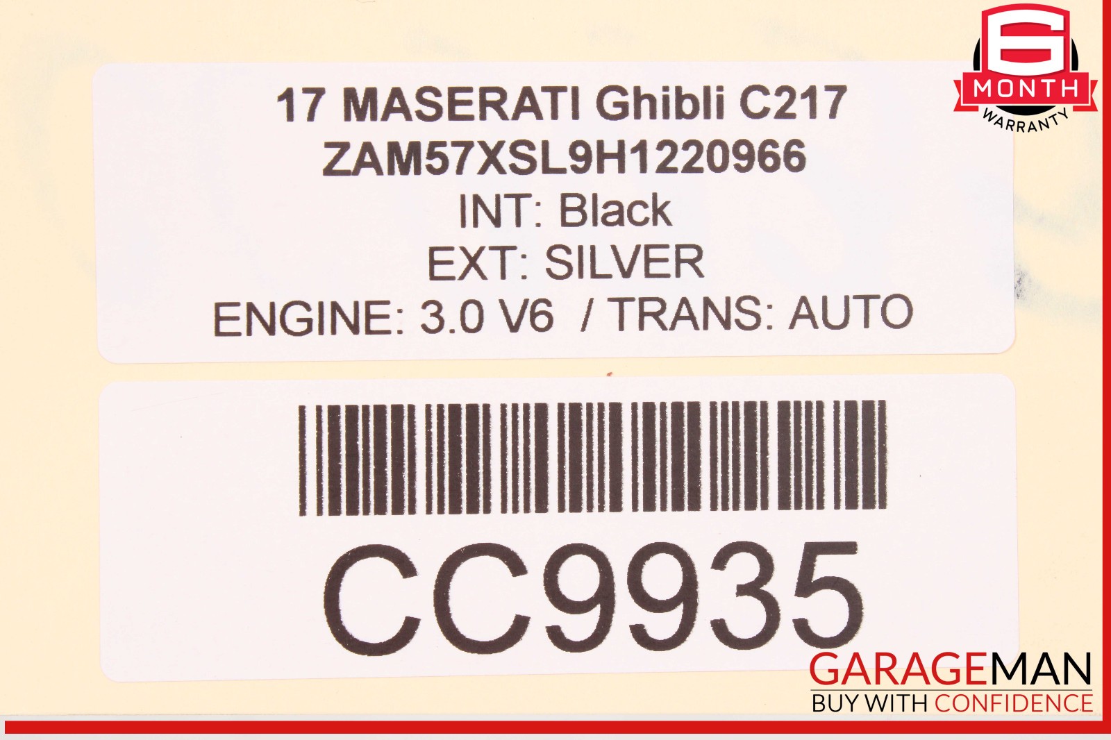 14-17 Maserati Ghibli M157 Front Right Side Top Upper Seat Cushion OEM