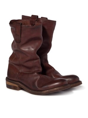 MIU MIU $2250 Coffee Foule Leather Boots New & Authentic | eBay