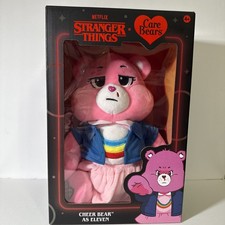 New In BOX Netflix Care Bears x Stranger Things Cheer Bear as Eleven 12" Plushy