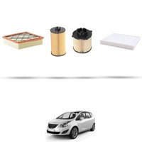 Hoffcar Set Service - 4 Filter FüR Opel Meriva B 1.6 Cdti 100Kw Von 2013