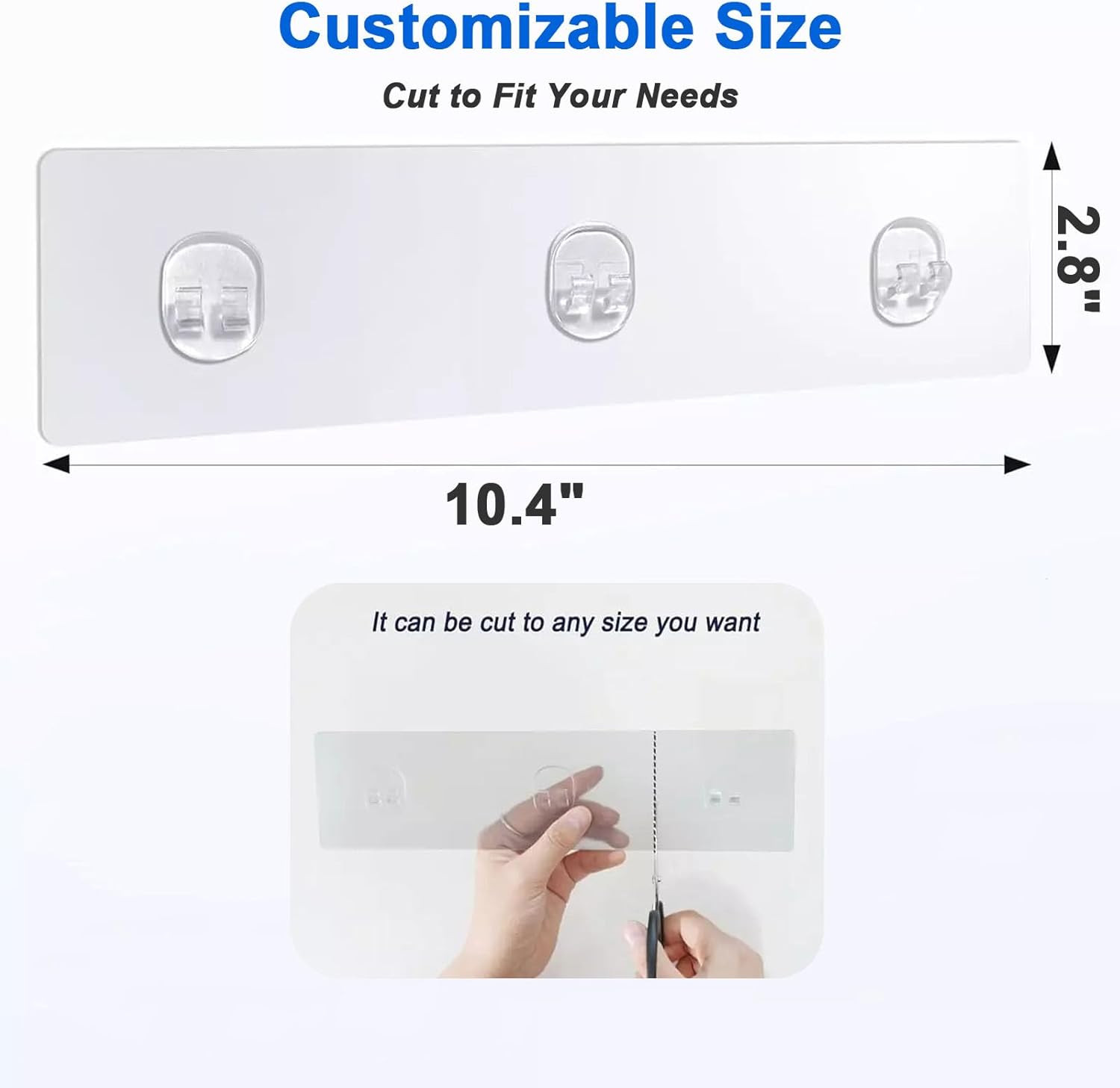 4 Packs Shower Caddy Adhesive Replacement, Strong Adhesive Hooks for Shower Cadd