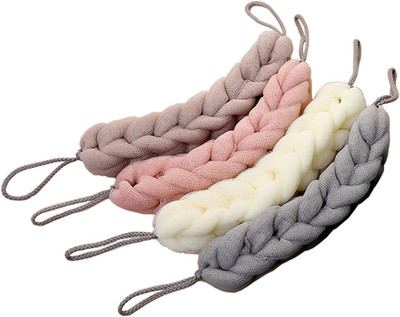 4 Packs Long Stretch Back Sponge with Rope Handles Back Scrubber Bath