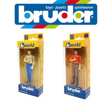 2 PACK BRUDER TOYS MAN DRIVER Figures for 1:16 Scale Toy Models Farmer Men