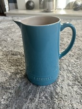 Le Creuset Stoneware Pitcher Jug likely 1.5L capacity deep teal blue Unused 