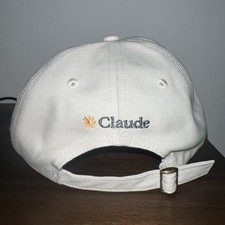 Authentic Anthropic Claude Logo Hat Cap Beige Adjustable Merch rare w/stickers