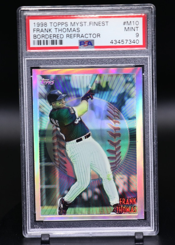 1998 Topps #M10 Frank Thomas Mystery Finest Bordered Refractors PSA 9