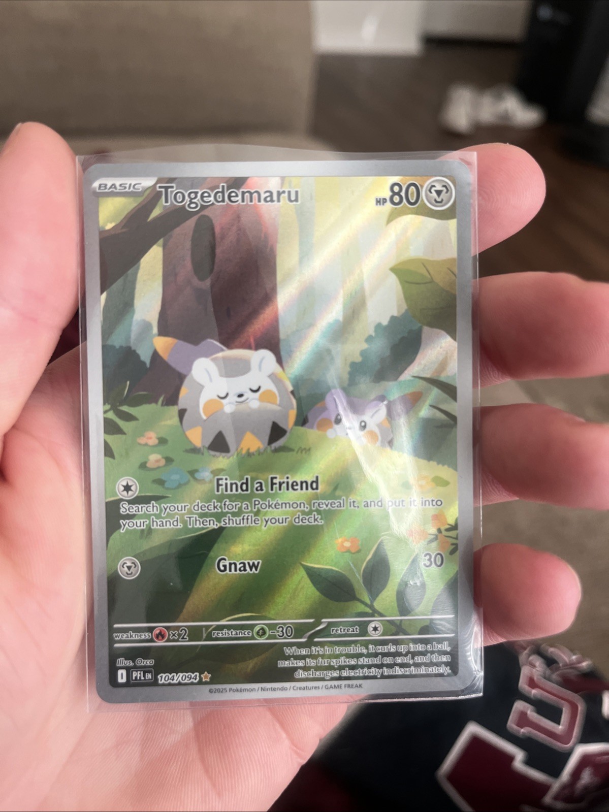 Togedemaru 104/094 Me02: Phantasmal Flames Holo
