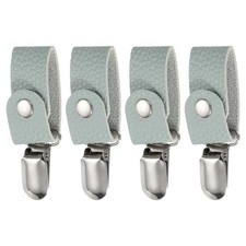 4Pcs Kitchen Towel Holder with Clip Leather Dish Towel Holder Light Blue,