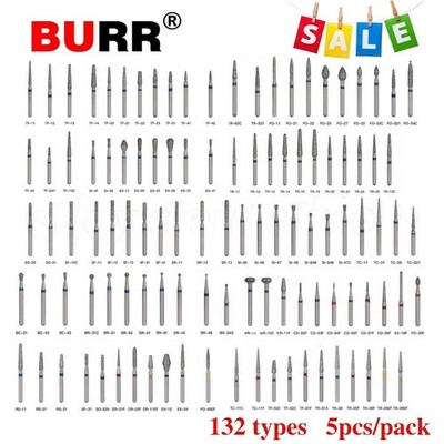 50pcs Dental Diamond burs Diamantbohrer FG 1.6mm Für High Speed Handstück