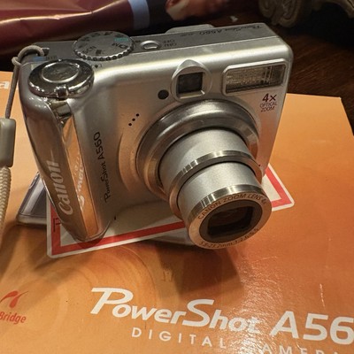 Canon PowerShot A560 7.1MP 4X ZoomDigital Camera -Silver w/New SD