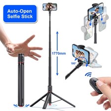 69" Auto-Open Selfie Stick Tripod Cell Phone Holder w/ Remote for iPhone/Android