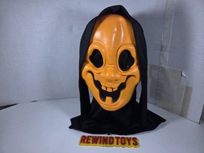 Vintage Easter Unlimited Fun World Scream Goofy Spoof Orange Ghostface Mask