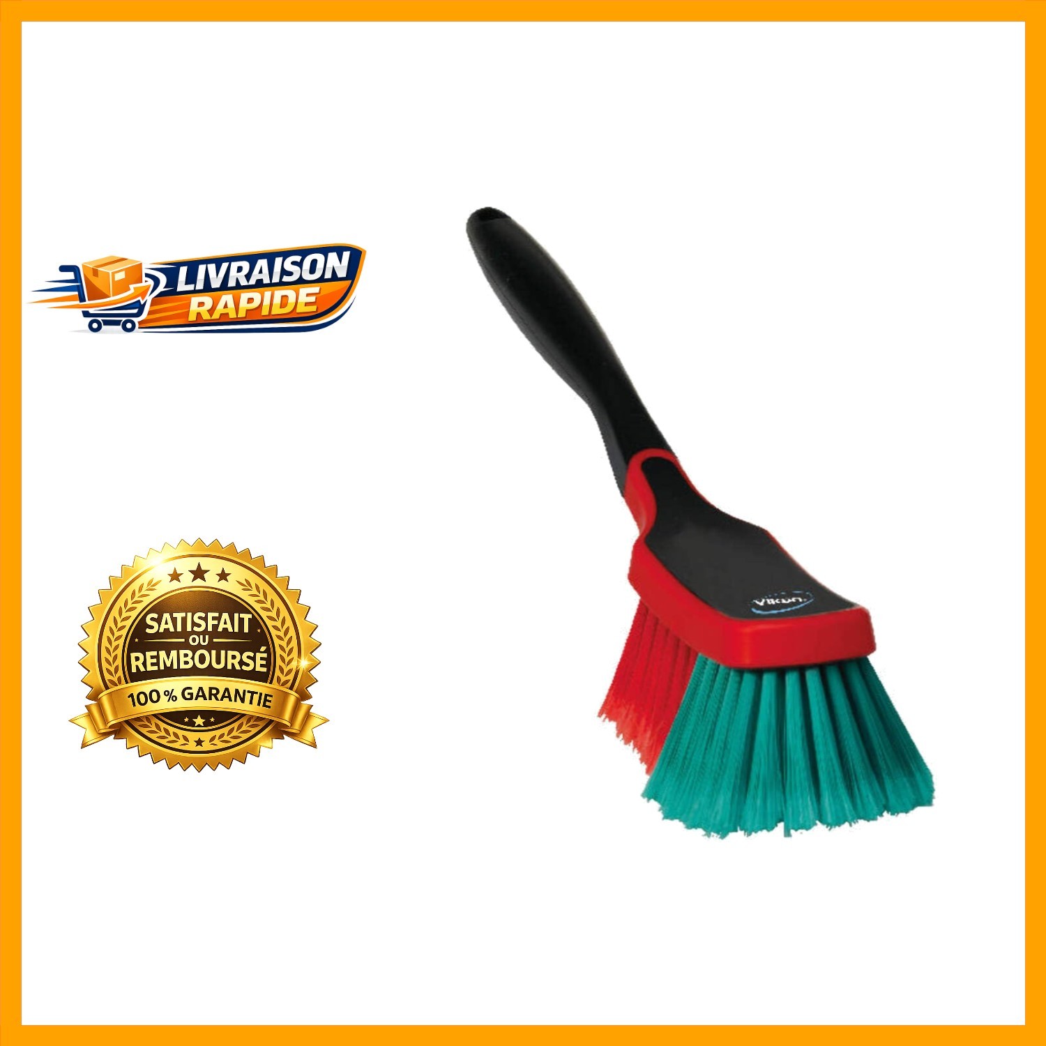 Brosse jantes voiture Vikan 310 mm contre les rayures et la saleté routière difficile