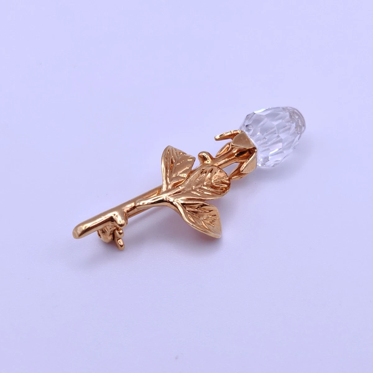 ⭐ Swarovski Brosche Anstecknadel Stecker Pin Anhänger Perle Stein Gold 071 ⭐