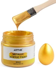 ARTME Acrylic Paint Metallic Gold 100ml Non-Toxic Non-Fading Canvas Wood Fabric