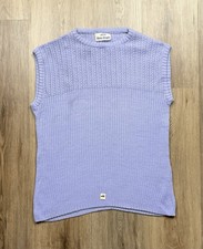 50s Vintage Lavender Acrylic Sweater Vest Women  s Size 38 NEW OLD STOCK Pastel