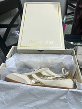 Dolce Vita Merit Women s White/Gold Low Top Lace-Up Sneakers F1F1219B4 9