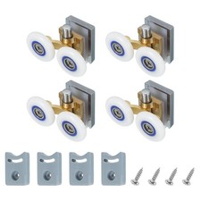 4 Pcs 26mm Double Shower Door Rollers Copper ...