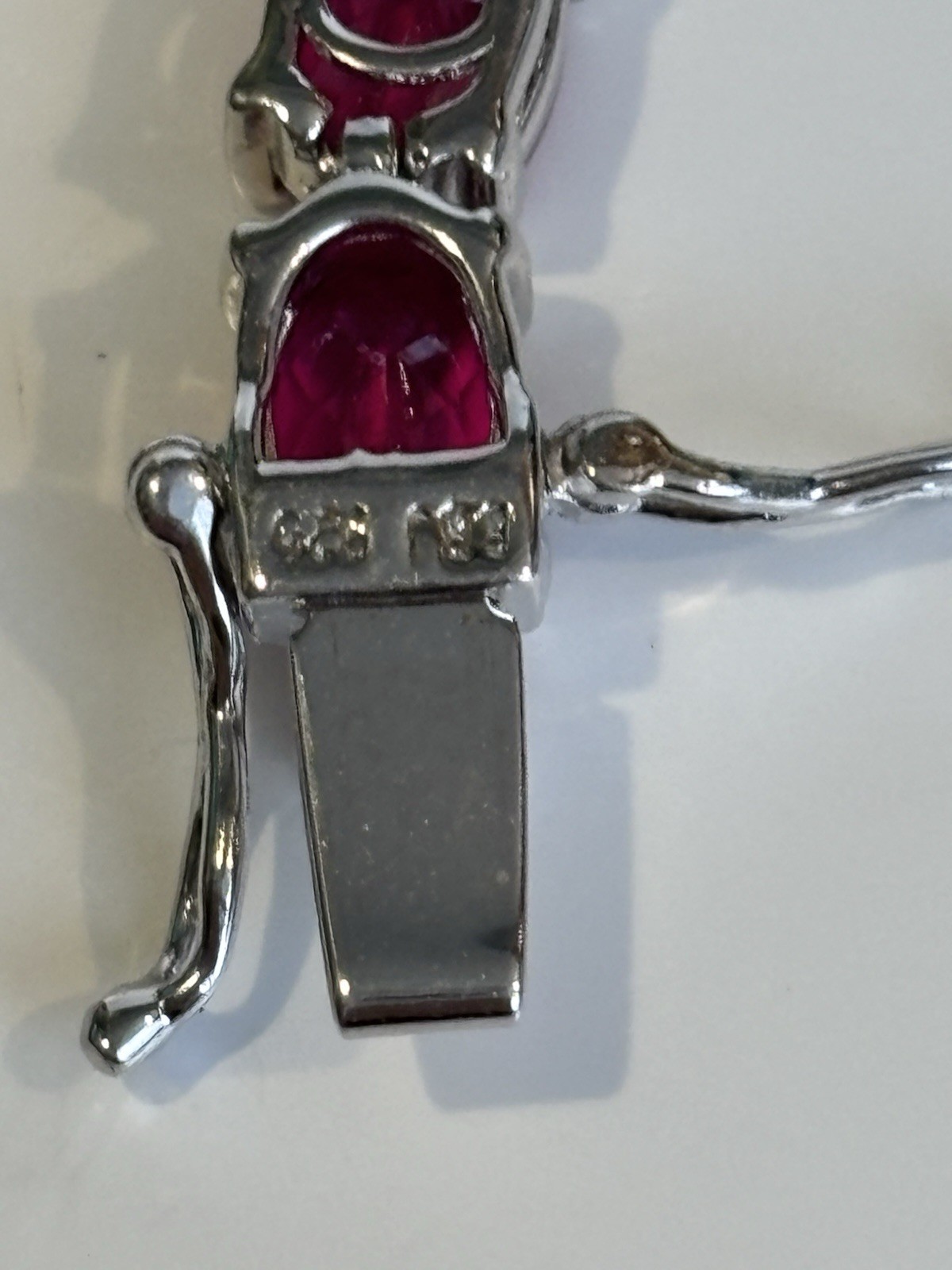 Sterling Silver 925 Lab Created Pink Ruby Tennis … - image 6