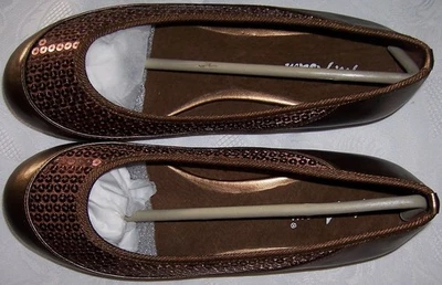 M.Asam Designer Schuhe Ballerinas Größe 37 bronze/braun Pailletten NEU + OVP RAR - Bild 1 von 4